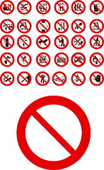 Image showing Prohibited signs 