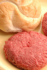 Image showing hamburger patties with bun