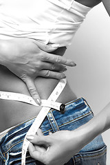 Image showing measuring waist
