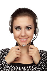 Image showing Cheerful customer service operator