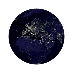 Image showing Earth Globe Lights