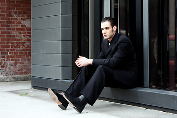 Image showing Business man sitting