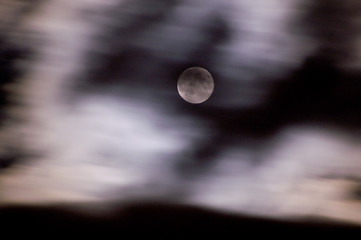 Image showing cloudy full moon