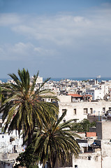Image showing rooftop view casablanca morocco harbor and medina