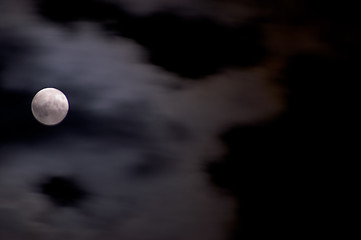 Image showing cloudy full moon