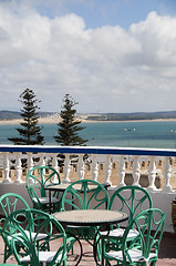 Image showing rooftop view beach and buildings essaouira morocco