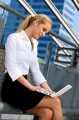 Image showing woman with laptop