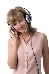 Image showing Smiling customer service operator