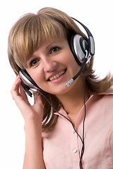 Image showing beautiful smiling customer support