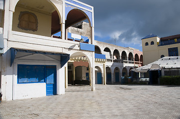 Image showing town square essaouira morocco