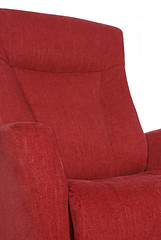Image showing Detail of red recliner