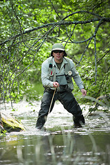 Image showing Fly-fishing 