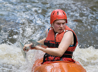 Image showing white water kayaking