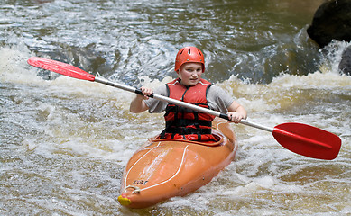 Image showing white water kayaking