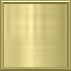 Image showing golden metal award frame
