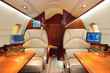 Image showing Interior of jet plane