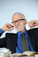 Image showing Stressed senior businessman