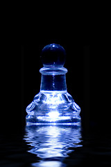 Image showing chess pawn reflection