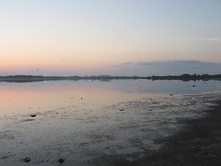 Image showing Dawn on water. Larnaca. Cyprus