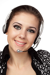 Image showing Cheerful customer service operator