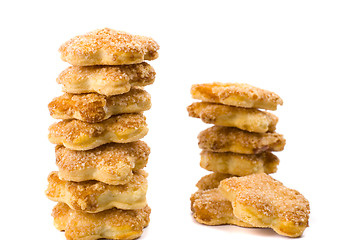 Image showing two stacks of cookies