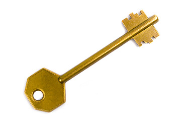 Image showing old golden key