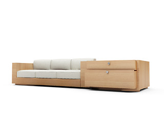 Image showing Sofa over white background