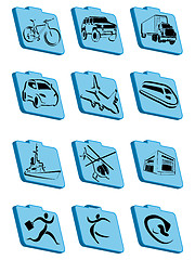 Image showing pictograms of transport