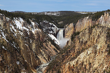 Image showing yellowstone national park - lower falls