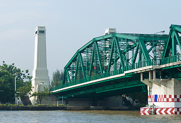 Image showing Phra Pok Klao Bridge in Bangkok