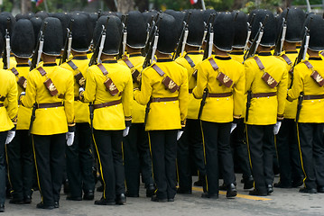 Image showing Thai soldiers in parade uniforms
