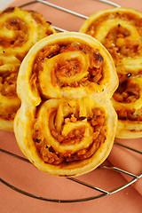 Image showing Baked Ham Scrolls