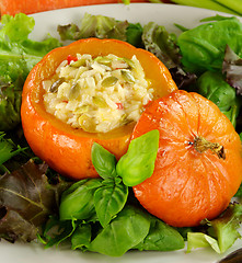 Image showing Stuffed Butternut Pumpkin