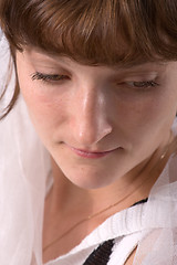 Image showing woman in white headscarf