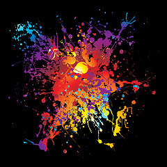 Image showing gothic grunge rainbow splat