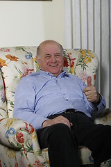 Image showing happy senior at home