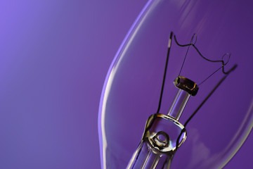 Image showing light bulb on purple background