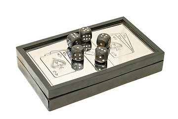 Image showing Cards and dices