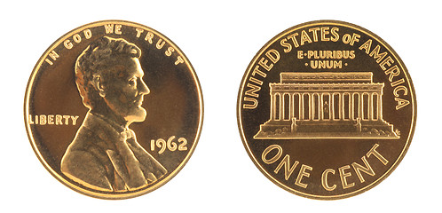 Image showing USA One Cent