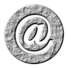 Image showing 3D Stone Email Symbol