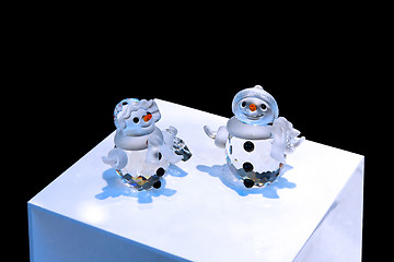 Image showing Crystal snowmen