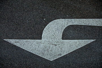 Image showing Arrow on Asphalt