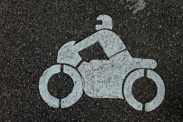 Image showing Motorbike on Asphalt