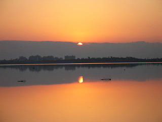 Image showing Sun, clouds and waters. Larnaca. Cyprus