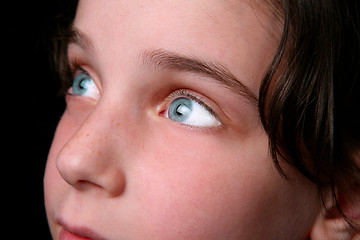 Image showing Bright Eyes of a Hopeful Child