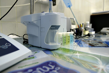 Image showing  laboratory equipment for testing dairy products