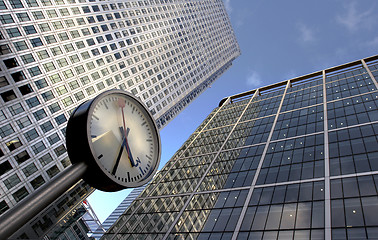 Image showing clock and office buildings
