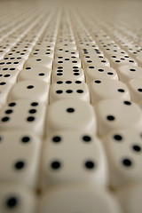 Image showing random dice in endless pattern