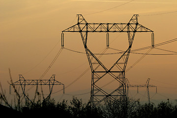 Image showing electric power cables