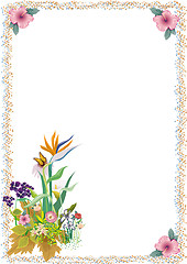 Image showing floral chart, announcement